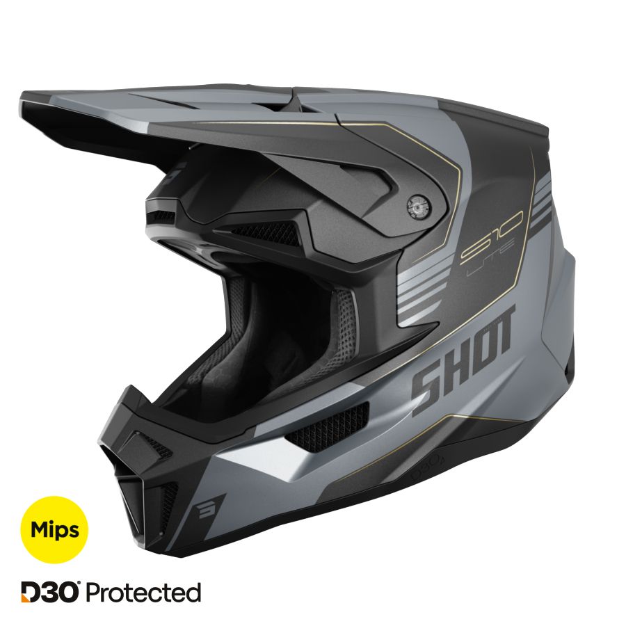 Kask SHOT LITE S10 BLACK_GREY_MATT L