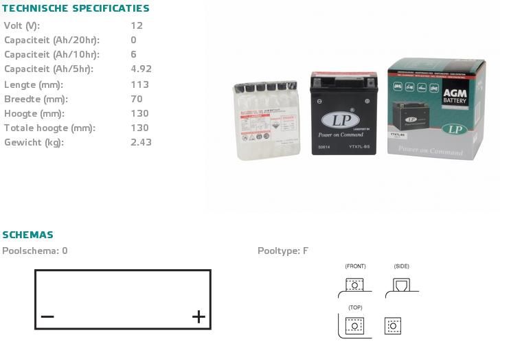 Akumulator LANDPORT ytx7l-bs