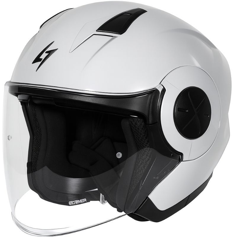 Kask JET Stormer otwarty biały SM