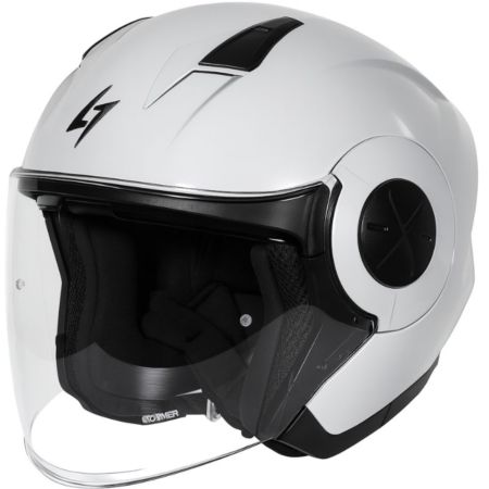 Kask JET Stormer otwarty biały SM