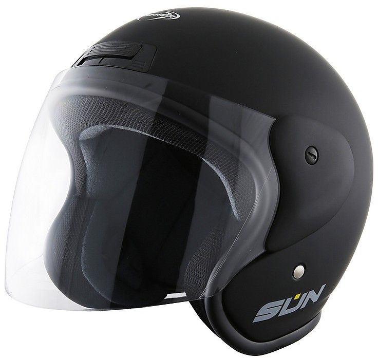 Kask JET Stormer Sun Promo czarny matt SM