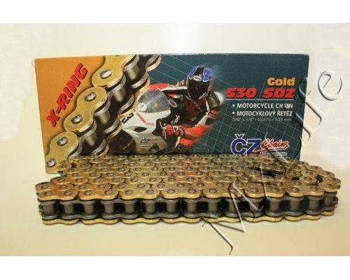 Łańcuch CZ 530 sdz 112 ogniw złoty Łańcuch CZ 530 sdz 112 ogniw złoty