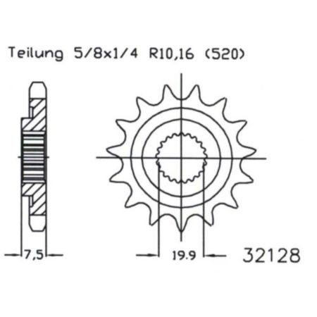 Zębatka przednia HONDA cr 13t crf 250