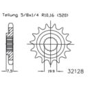 Zębatka przednia HONDA cr 13t crf 250