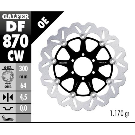 Tarcza hamulcowa GALFER WAVE 300 MM DUCATI MONSTER