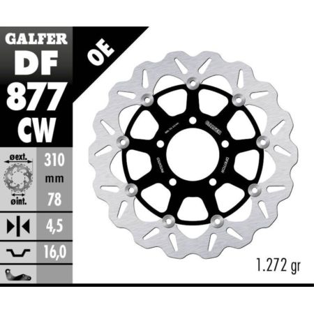 Tarcza hamulcowa GALFER WAVE 310 MM TRIUMPH