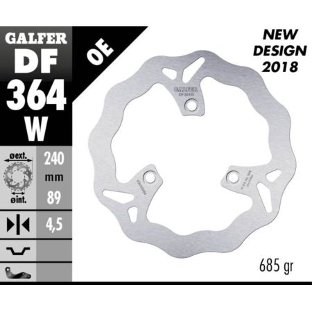 Tarcza hamulcowa GALFER WAVE 240 MM SUZUKI UH 125