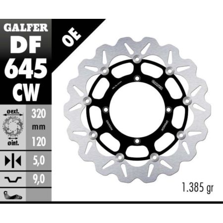 Tarcza hamulcowa GALFER WAVE 320 MM HUSQVARNA LT