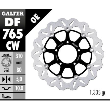 Tarcza hamulcowa GALFER WAVE 310 MM MV AGUSTA 1000