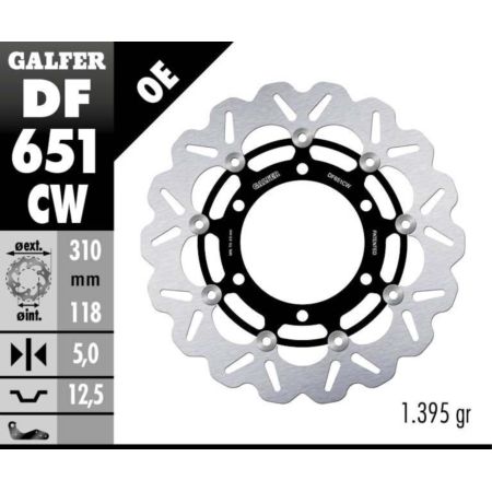 Tarcza hamulcowa GALFER WAVE 310 MM TRIUMPH SPEED