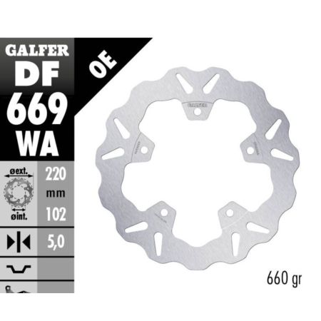 Tarcza hamulcowa GALFER WAVE 220 MM APRILIA RSV4