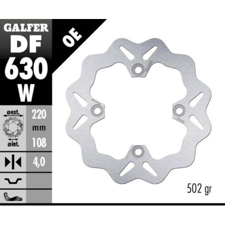 Tarcza hamulcowa GALFER WAVE 220 MM DUCATI EUROPE