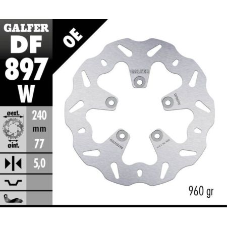 Tarcza hamulcowa GALFER WAVE 240 MM MOTUS MST 1650