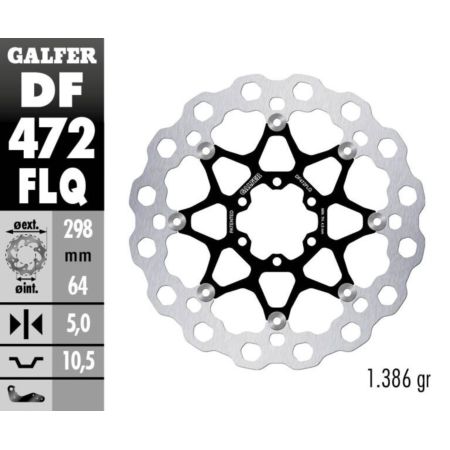 Tarcza hamulcowa GALFER CUBIQ 298 MM APRILIA RST