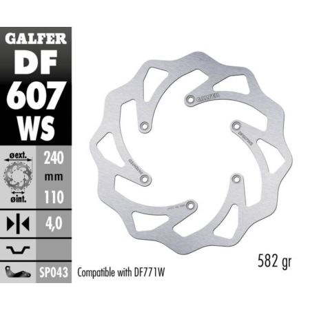 Tarcza hamulcowa GALFER WAVE 240 MM CCM GP 450