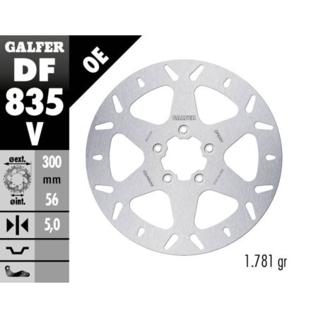 Tarcza hamulcowa GALFER 300 MM HARLEY 1690