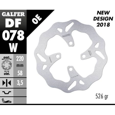 Tarcza hamulcowa GALFER WAVE 220 MM HONDA MSX 125