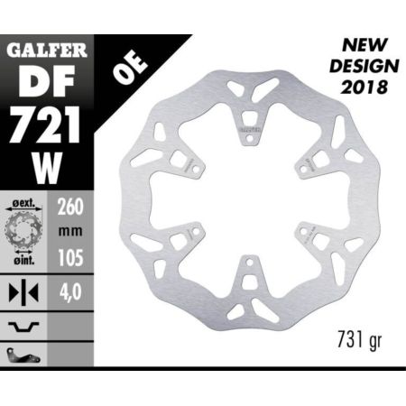 Tarcza hamulcowa GALFER WAVE 260 MM PIAGGIO MP3