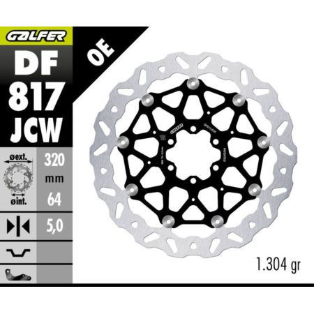Tarcza hamulcowa GALFER FLOATECH 320 MM BMW S 1000