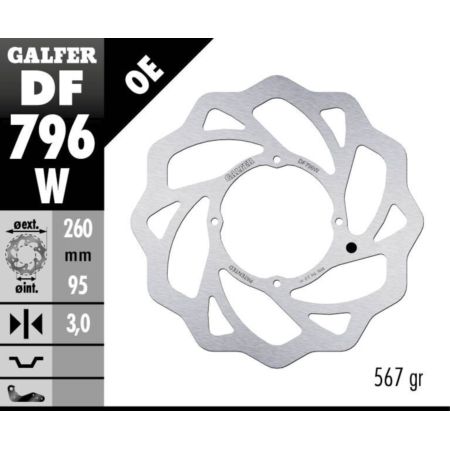 Tarcza hamulcowa GALFER WAVE 260 MM KTM FREERIDE