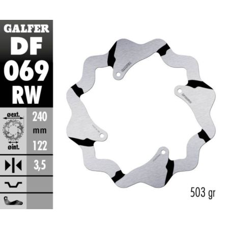 Tarcza hamulcowa GALFER WAVE 240 MM MOTO CRF 450