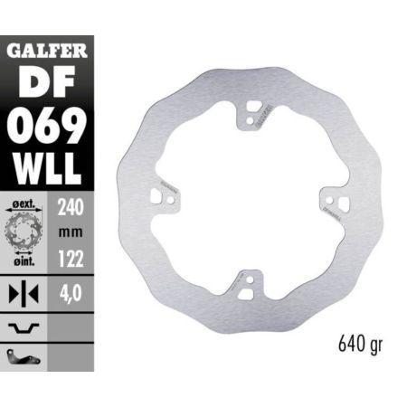 Tarcza hamulcowa GALFER WAVE 240 MM MOTO CRE 125