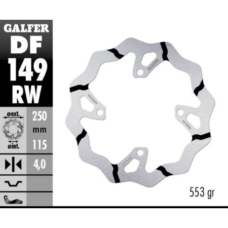Tarcza hamulcowa GALFER WAVE 250 MM KAWASAKI KX