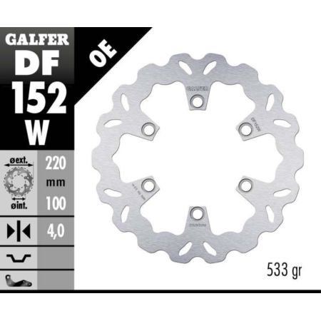 Tarcza hamulcowa GALFER WAVE 250 MM KAWASAKI KDX