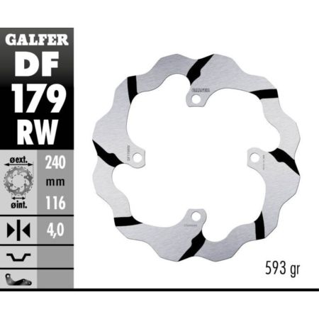 Tarcza hamulcowa GALFER WAVE 240 MM KAWASAKI KX