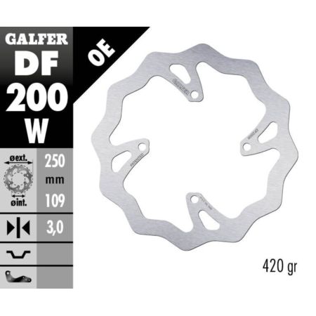 Tarcza hamulcowa GALFER WAVE 270 MM KAWASAKI KLX