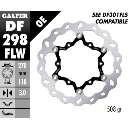 Tarcza hamulcowa GALFER WAVE 270 MM YAMAHA WR 450