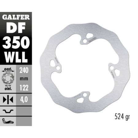 Tarcza hamulcowa GALFER WAVE 240 MM SUZUKI RM 250
