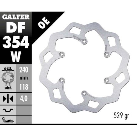 Tarcza hamulcowa GALFER WAVE 240 MM SUZUKI RM 125