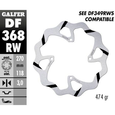 Tarcza hamulcowa GALFER WAVE 270 MM SUZUKI RMX 450