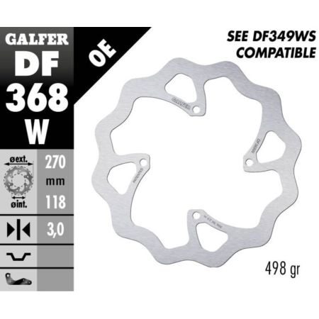 Tarcza hamulcowa GALFER WAVE 270 MM SUZUKI RMX 450