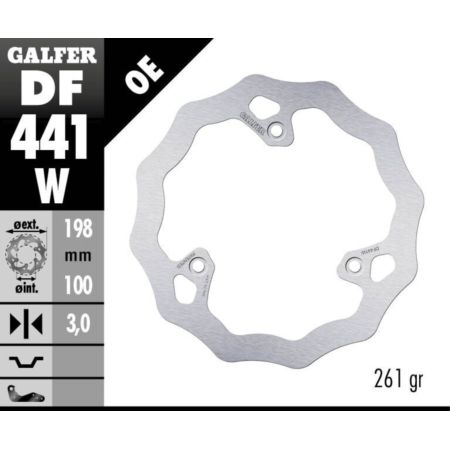 Tarcza hamulcowa GALFER WAVE 198 MM YAMAHA YZ 65