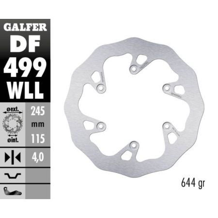 Tarcza hamulcowa GALFER WAVE 245 MM YAMAHA WR 250