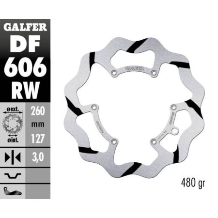 Tarcza hamulcowa GALFER WAVE 260 MM HUSABERG FE