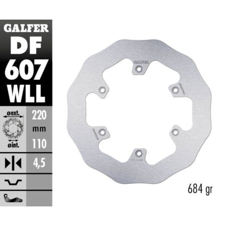 Tarcza hamulcowa GALFER WAVE 220 MM GAS GAS 250