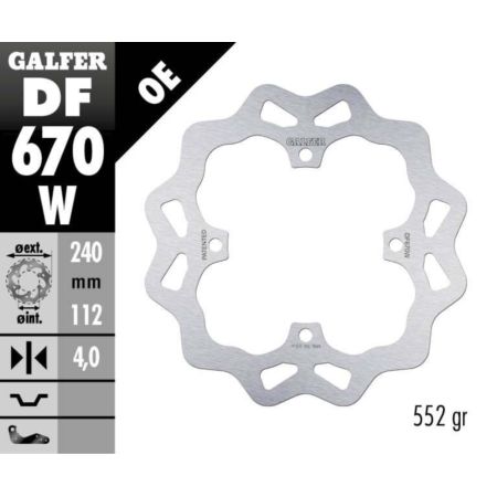 Tarcza hamulcowa GALFER WAVE 240 MM BETA REV-3 250
