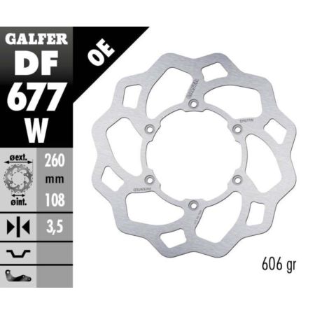 Tarcza hamulcowa GALFER WAVE 260 MM AJP PR4 125