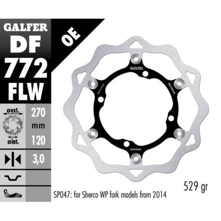 Tarcza hamulcowa GALFER WAVE 270 MM SHERCO 2.5