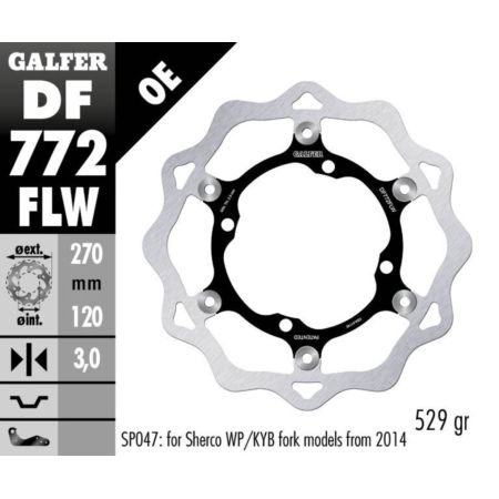 Tarcza hamulcowa GALFER WAVE 270 MM SHERCO 2.5