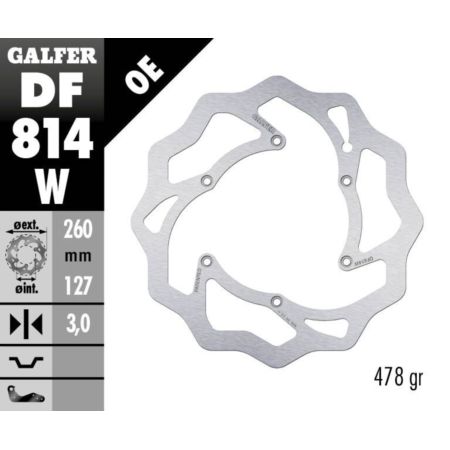 Tarcza hamulcowa GALFER WAVE 260 MM BETA EVO 250