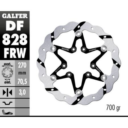 Tarcza hamulcowa GALFER WAVE 270 MM TM RACING 125