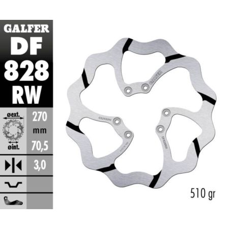 Tarcza hamulcowa GALFER WAVE 270 MM TM RACING 125