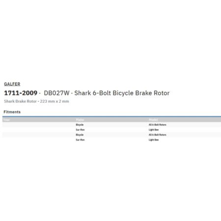 Tarcza hamulcowa GALFER SHARK 223 MM