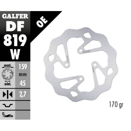 Tarcza hamulcowa GALFER WAVE 159 MM BETA EVO 125