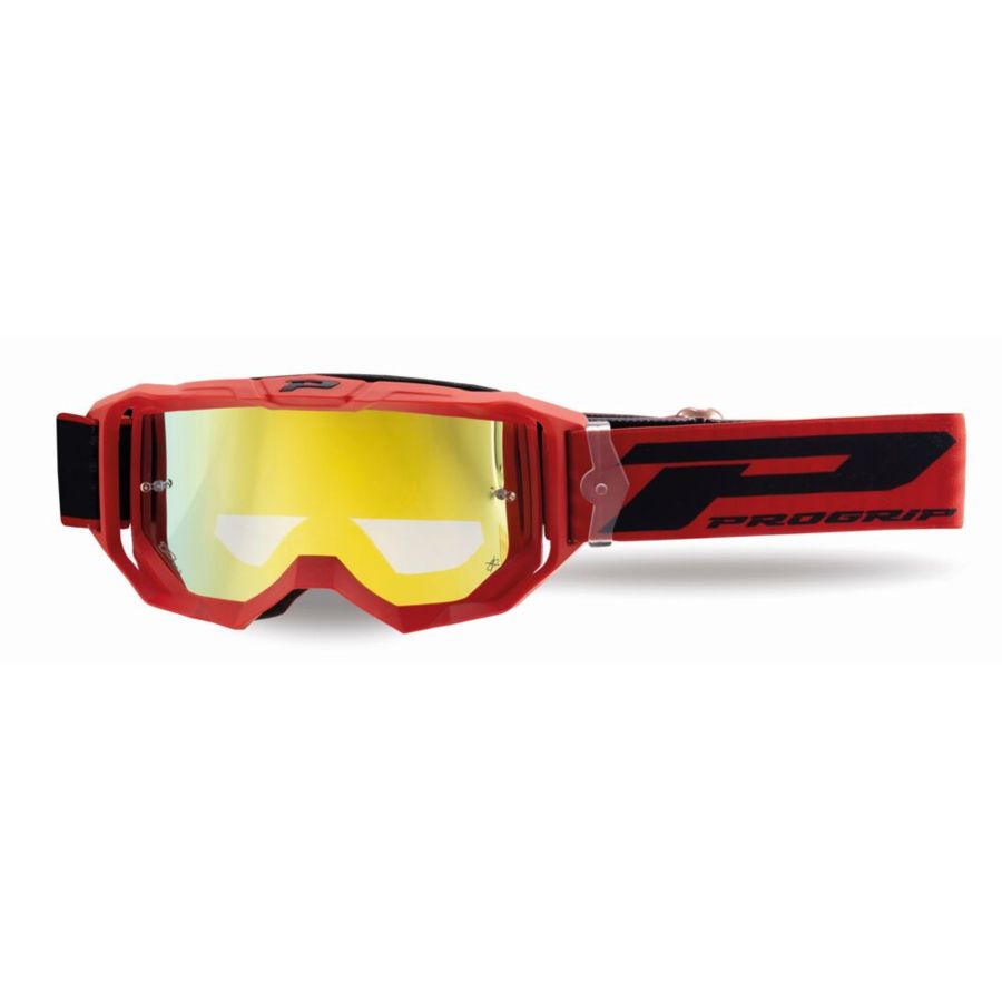 Gogle PRO GRIP 3300 MATT RED MIRROR YELLOW