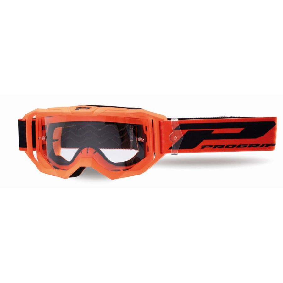 Gogle PRO GRIP 3300 FLUO ORANGE MIRROR CLEAR